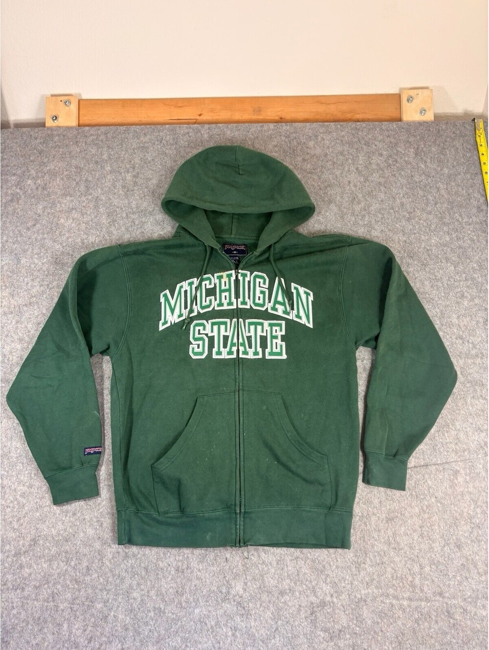 Vintage Michigan State Spartans Full-Zip Hoodie Size Medium